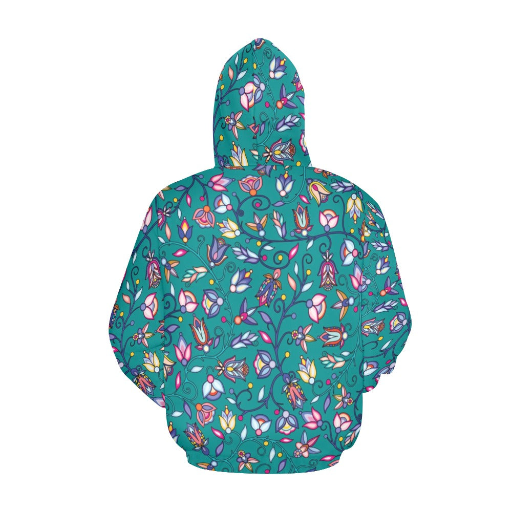 Buffalo Bloom Turquoise Hoodie for Men (USA Size)