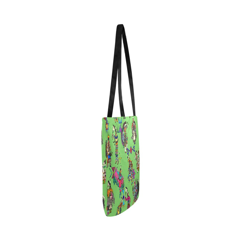 Grand Entry Dancers Grass Reusable Shopping Bag (Two sides)