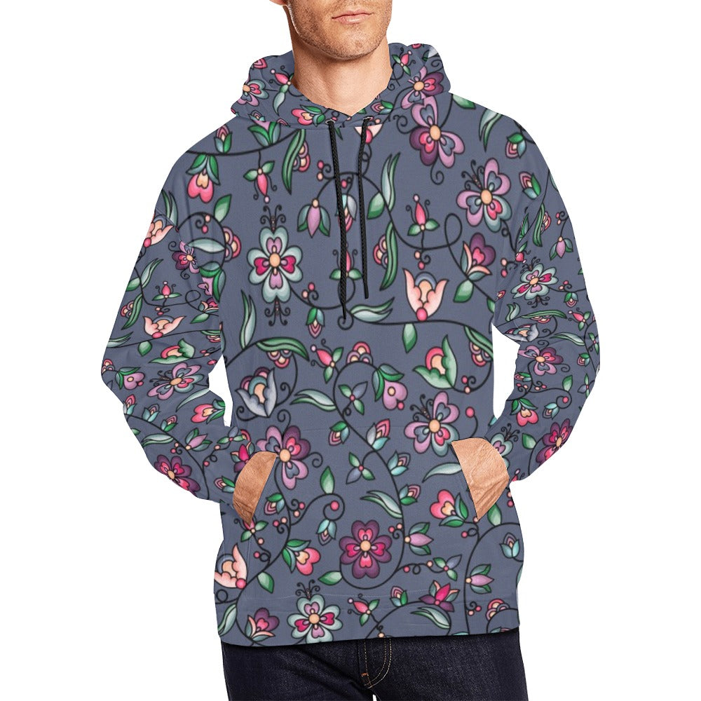Amber Evening Garland Blue Hoodie for Men (USA Size)