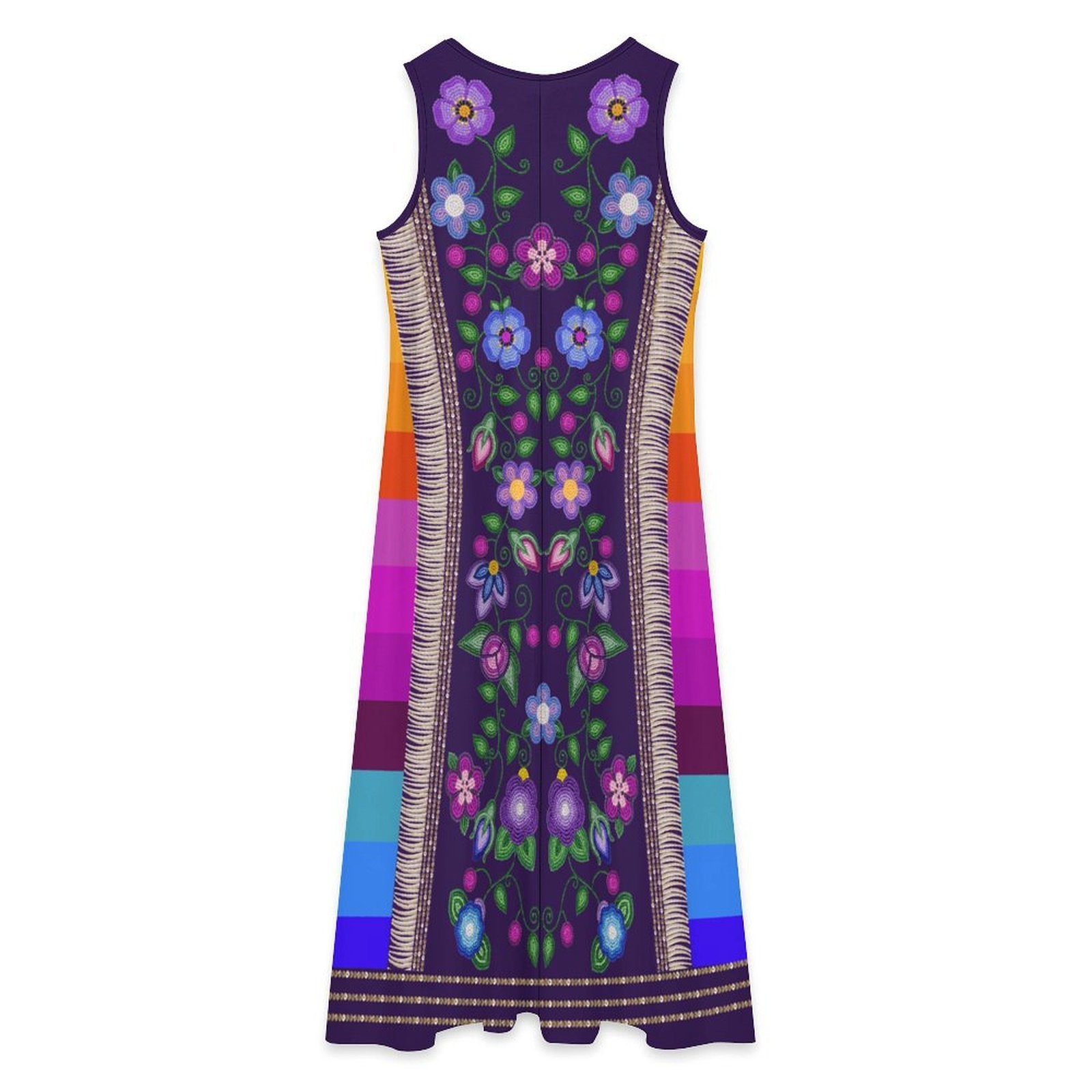 Beaded Offering Purple 1 Women's Sleeveless Long Dress