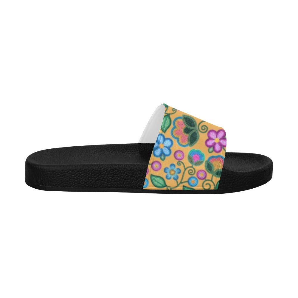Turquoise Sunbeam Yellow Women's Slide Sandals