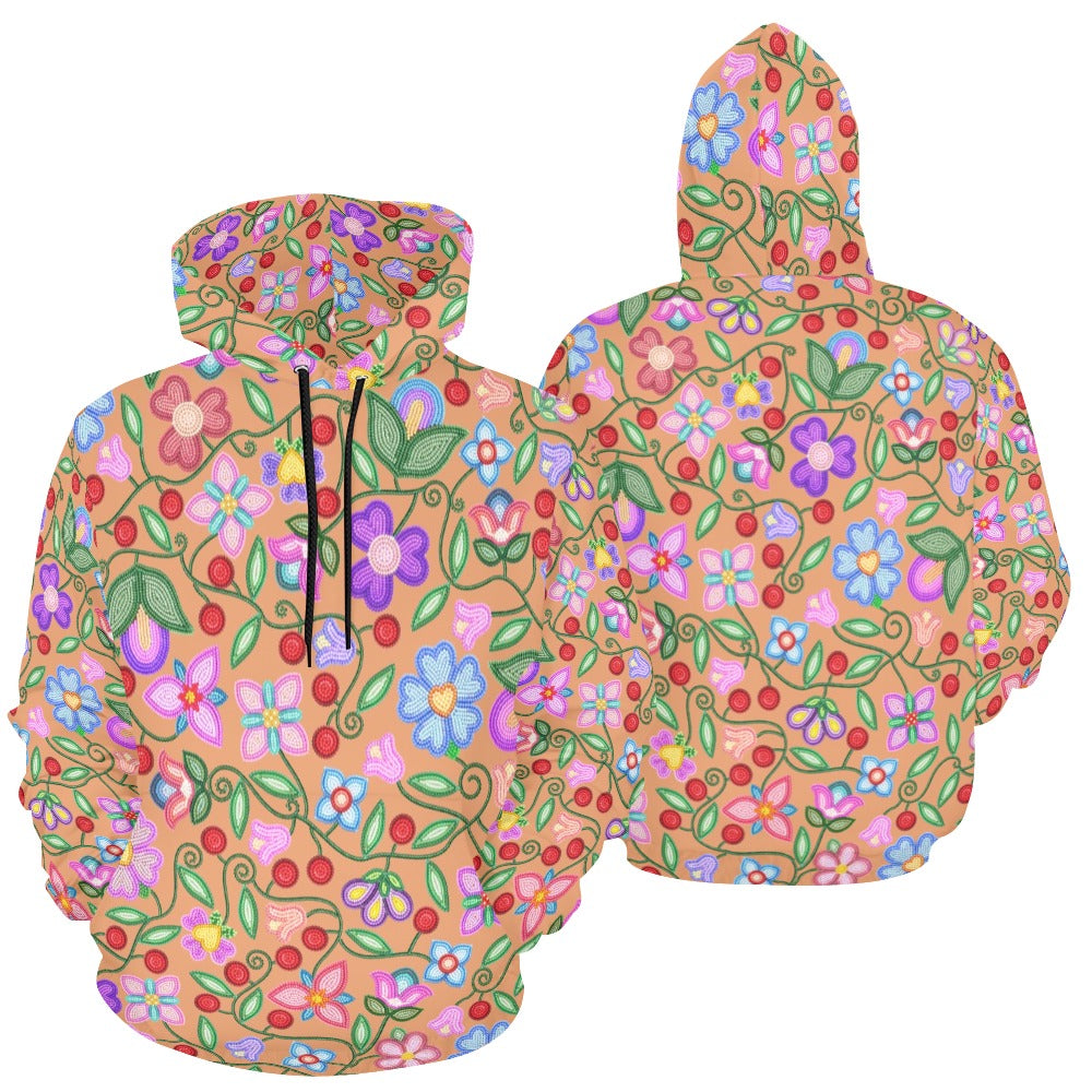 Petal Harmony Terracotta Hoodie for Men (USA Size)