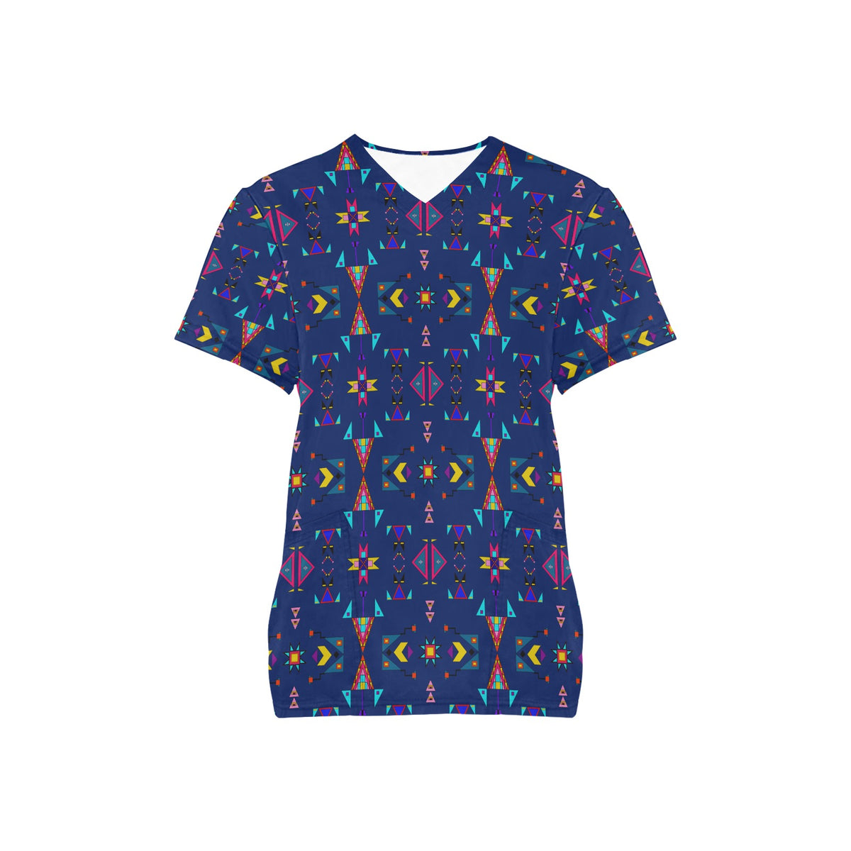 Enemy Territory Dark Navy Scrub Top