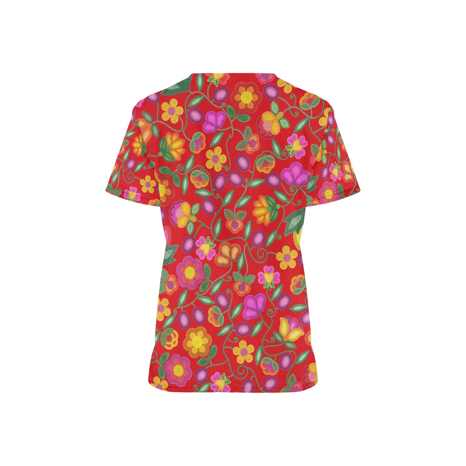 Boreal Bounty Red Scrub Top
