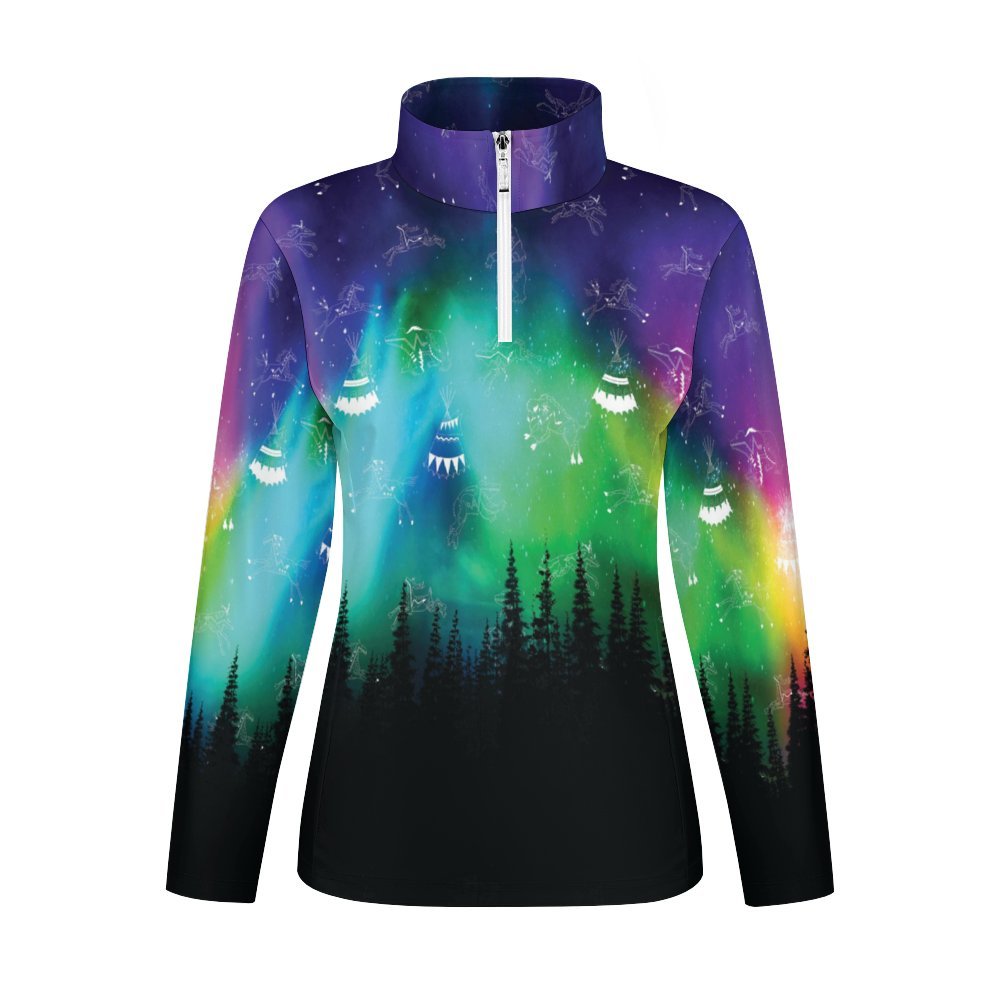 Aurora Medicine Animals Long Sleeve Yoga Shirt