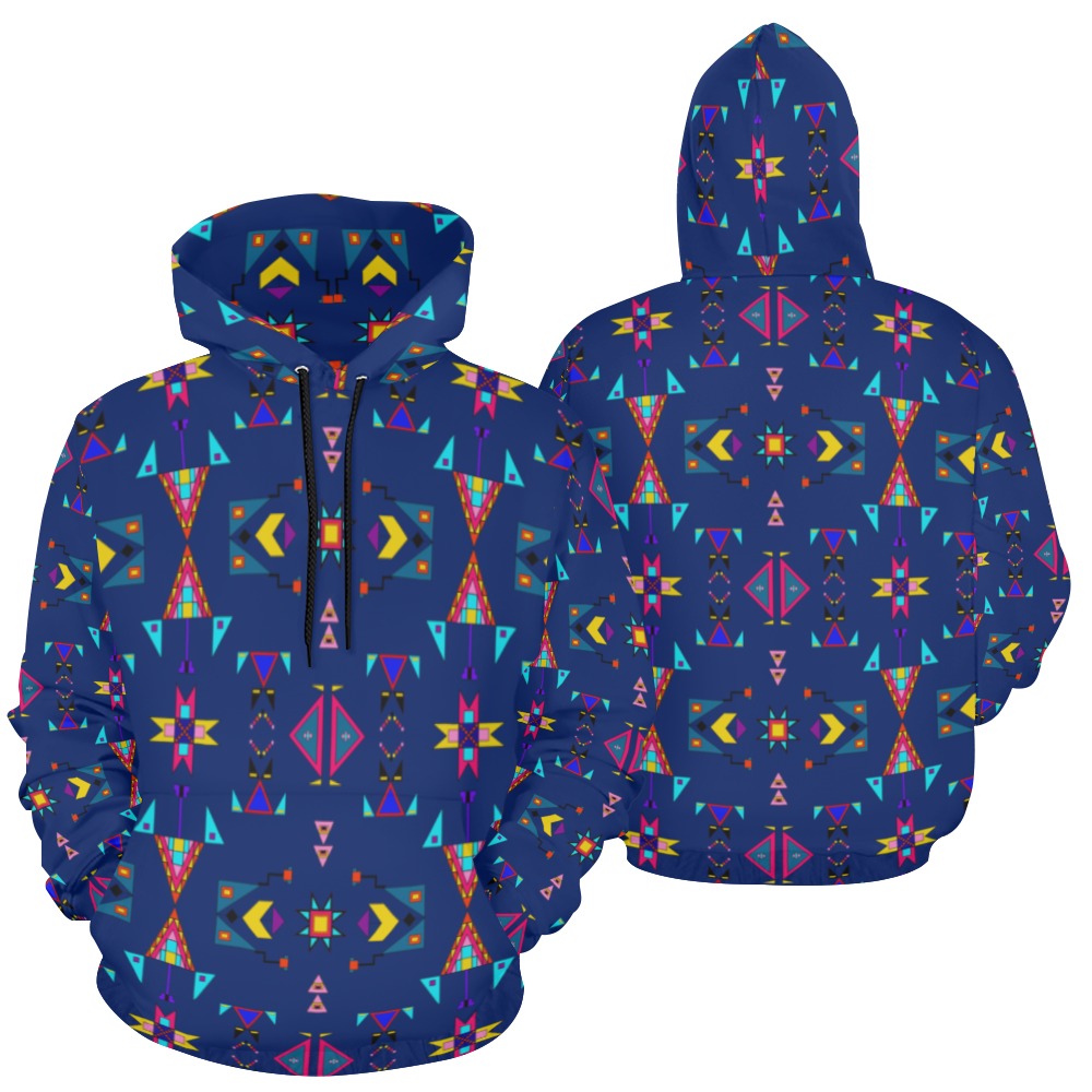 Enemy Territory Dark Navy Hoodie for Women (USA Size)
