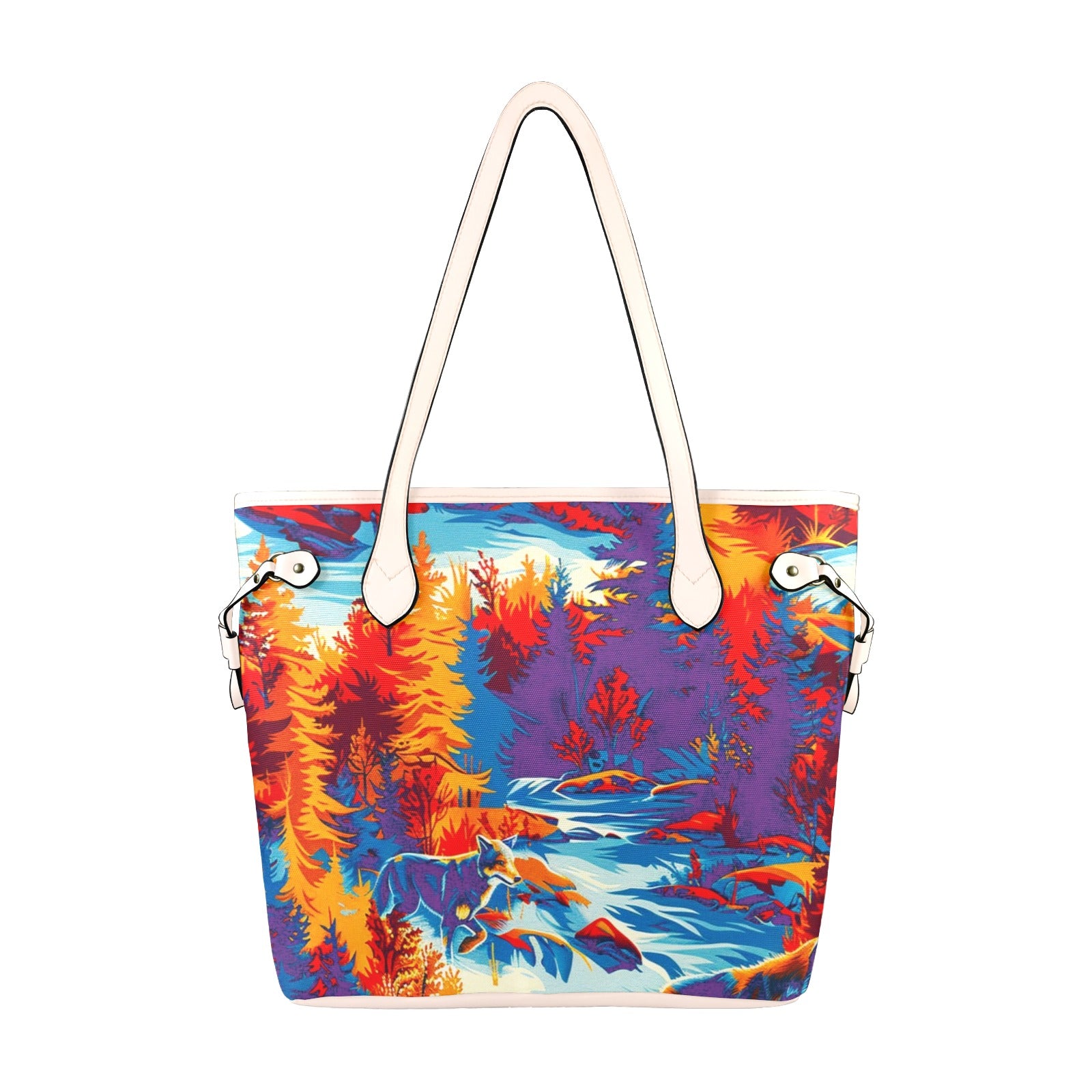 Hunting Wolves II Clover Canvas Tote Bag