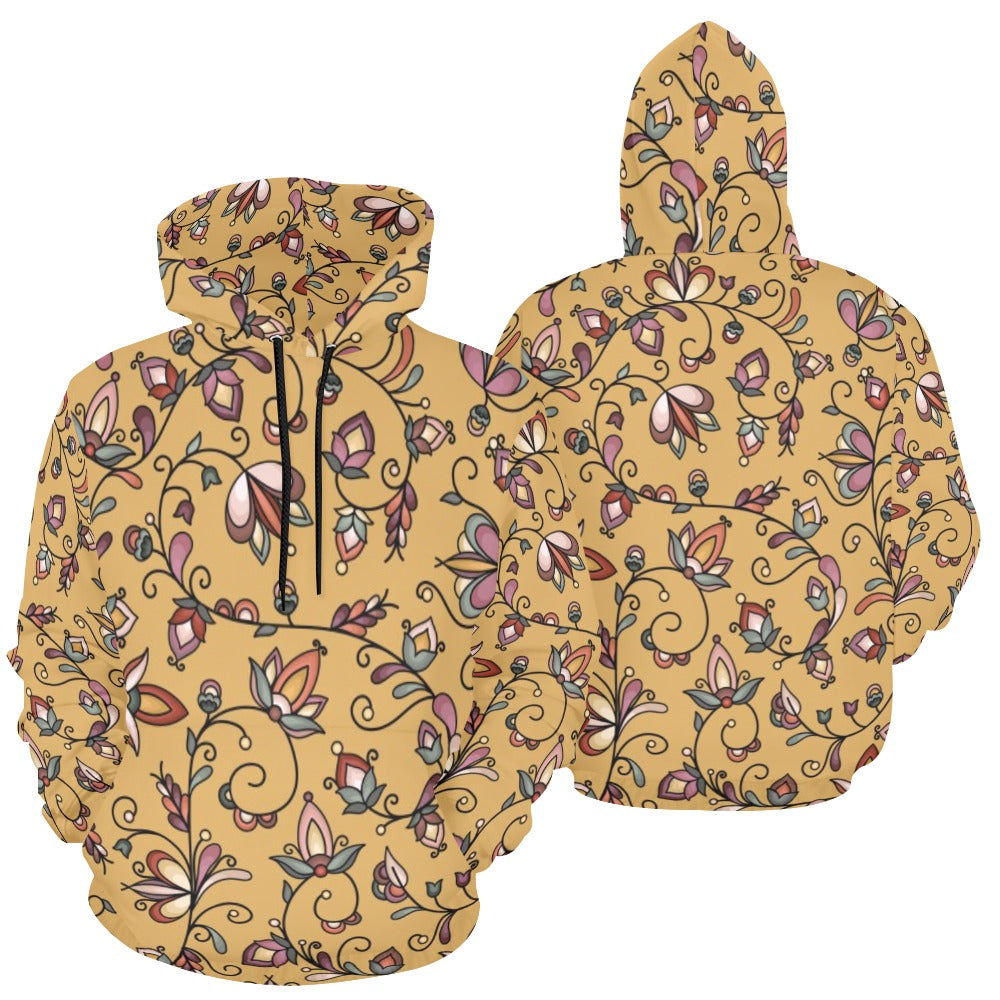 Burnt Sky Petals Gold Hoodie for Men (USA Size)