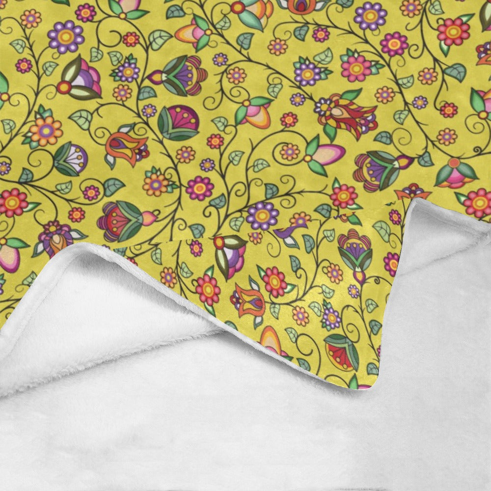 Heartbeat Petals Yellow Ultra-Soft Micro Fleece Blanket 50"x60"