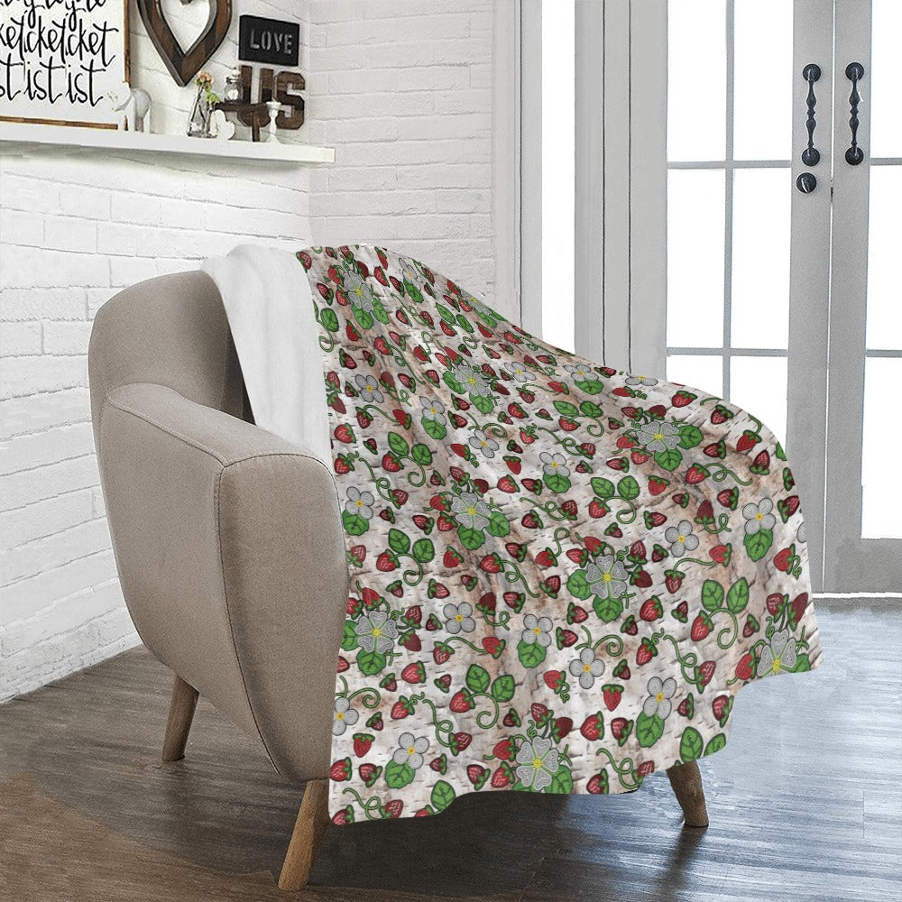 Strawberry Dreams Br Bark Ultra-Soft Micro Fleece Blanket 40"x50"