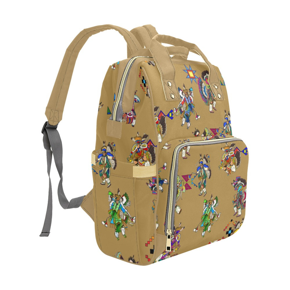 Men's Fancy Dancers Earth Multi-Function Diaper Backpack/Diaper Bag