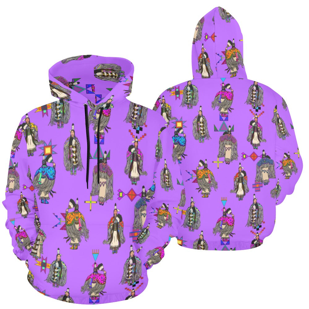 Women's Tradish Dancers Purple Hoodie for Women (USA Size)
