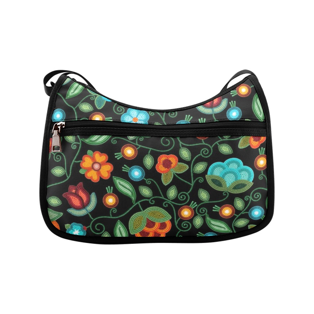 Prairie Fire Petals Black Crossbody Bag