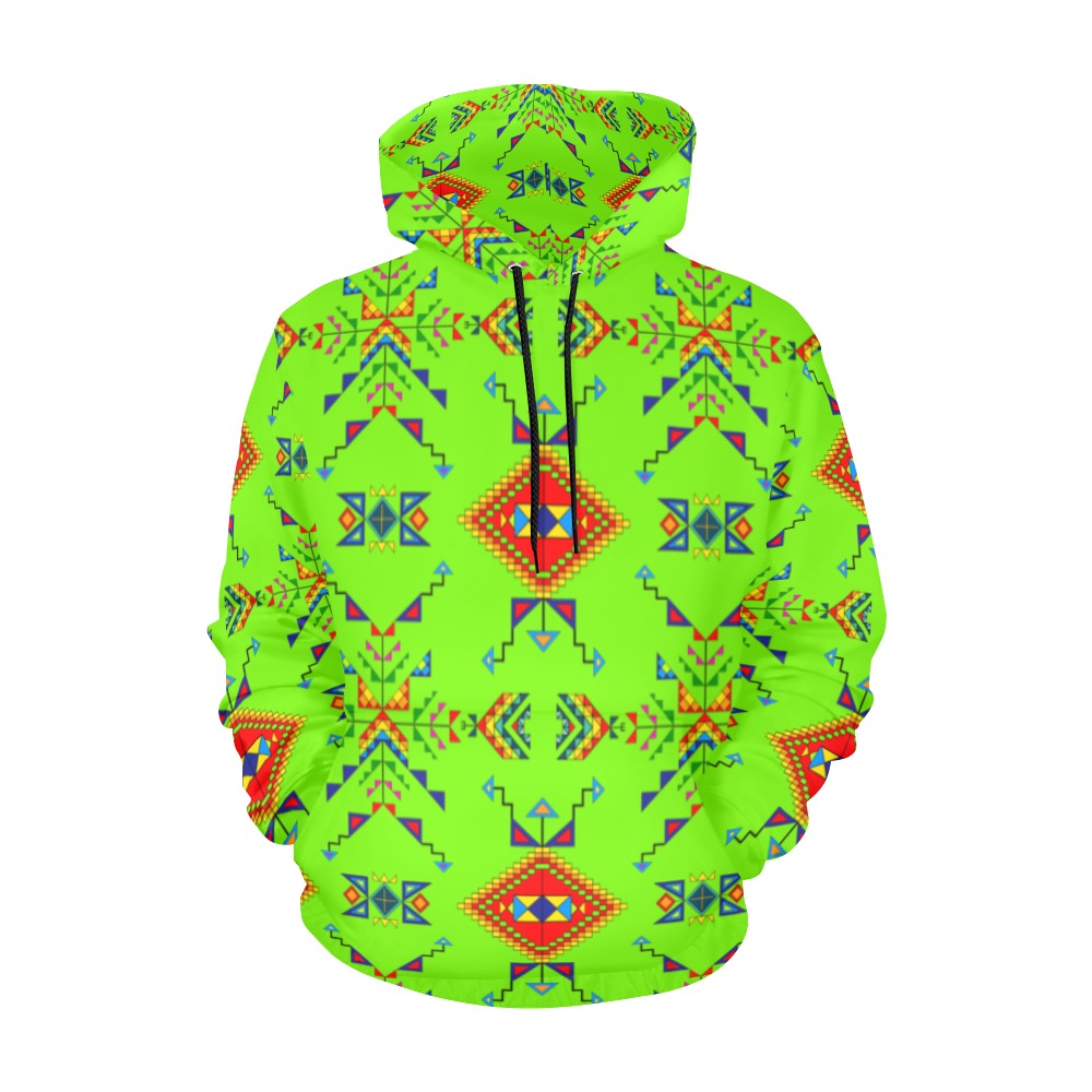 Buffalo Jump Neon Green Hoodie for Men (USA Size)