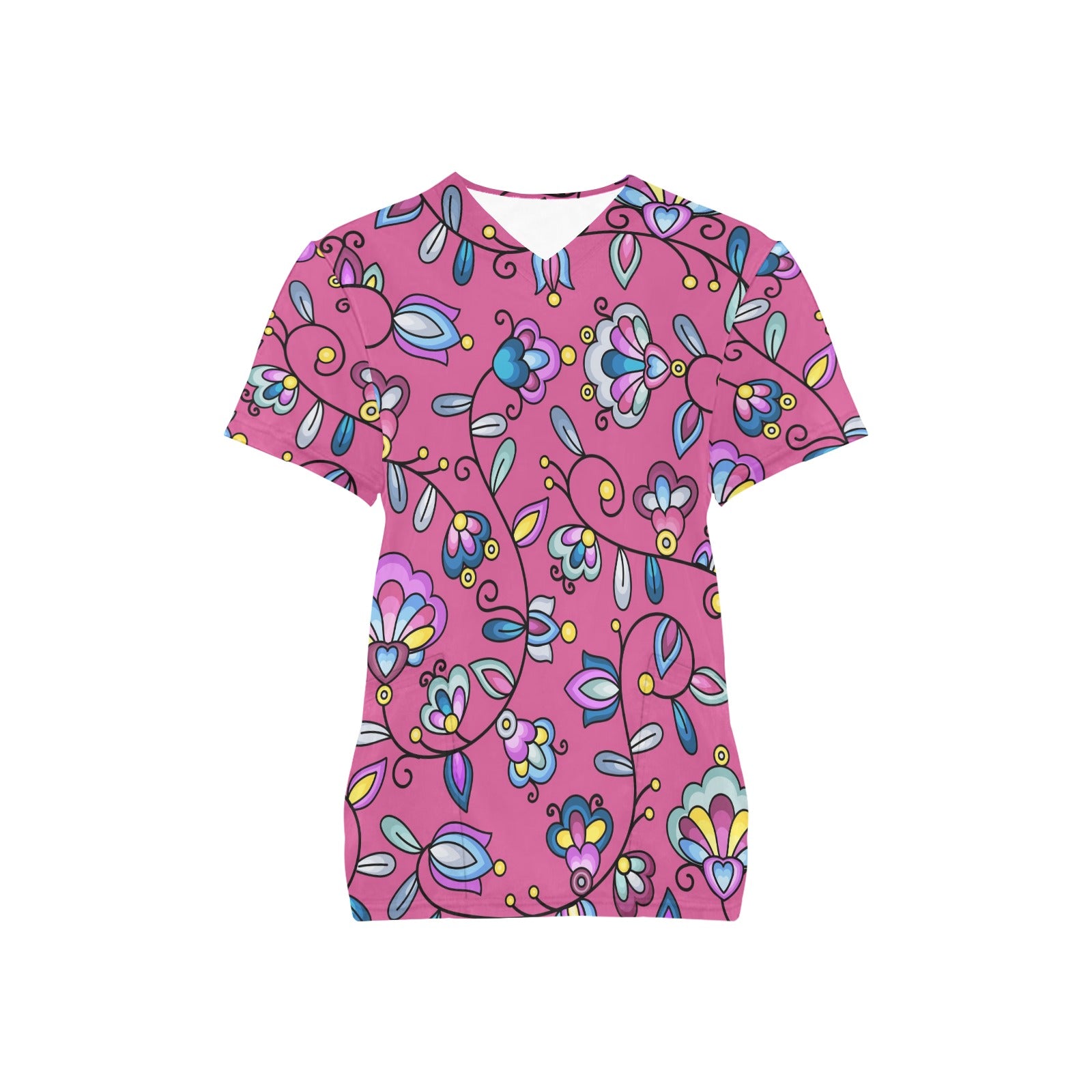 Autumn Bundle Blessing Pink Scrub Top