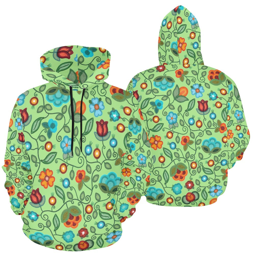 Prairie Fire Petals Sage All Over Print Hoodie for Women (USA Size)