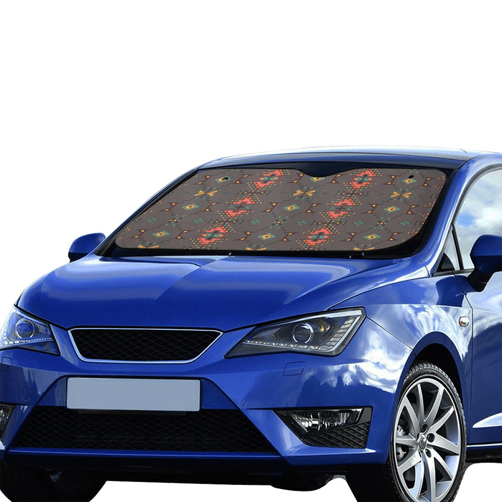 Thunder Flight Gray Car Sun Shade 55"x30"