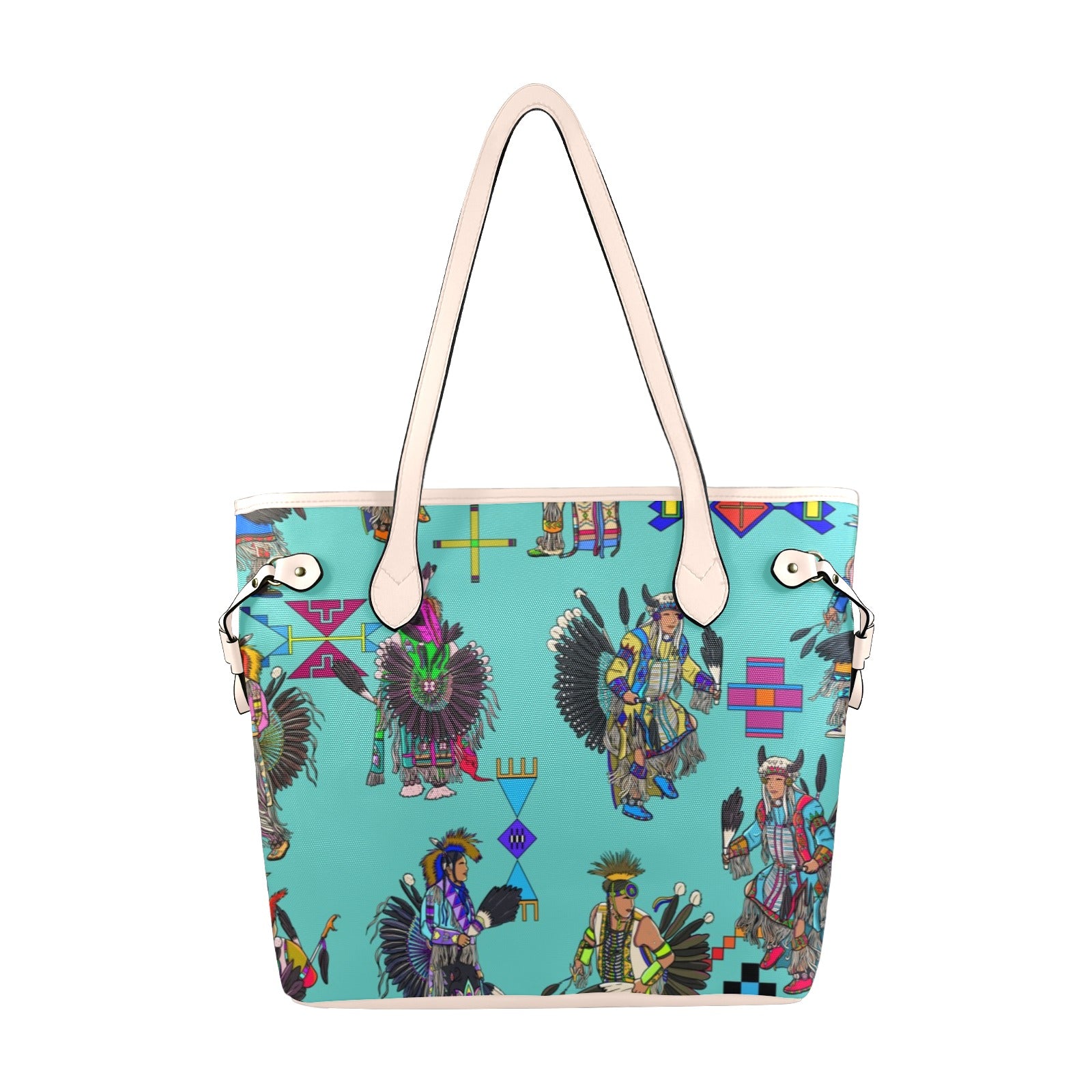 Men's Tradish Dancers Eggshell Blue Clover Canvas Tote Bag