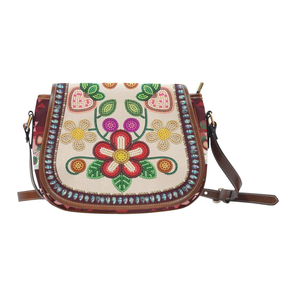 Sacred Berry Cream Saddle Bag/Large