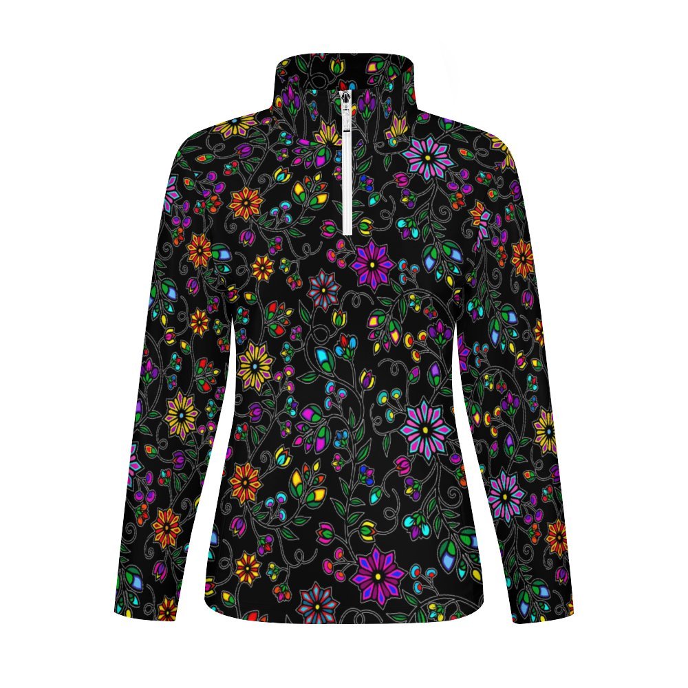 Nature_s Nexus Black Stroke Test Long Sleeve Yoga Shirt