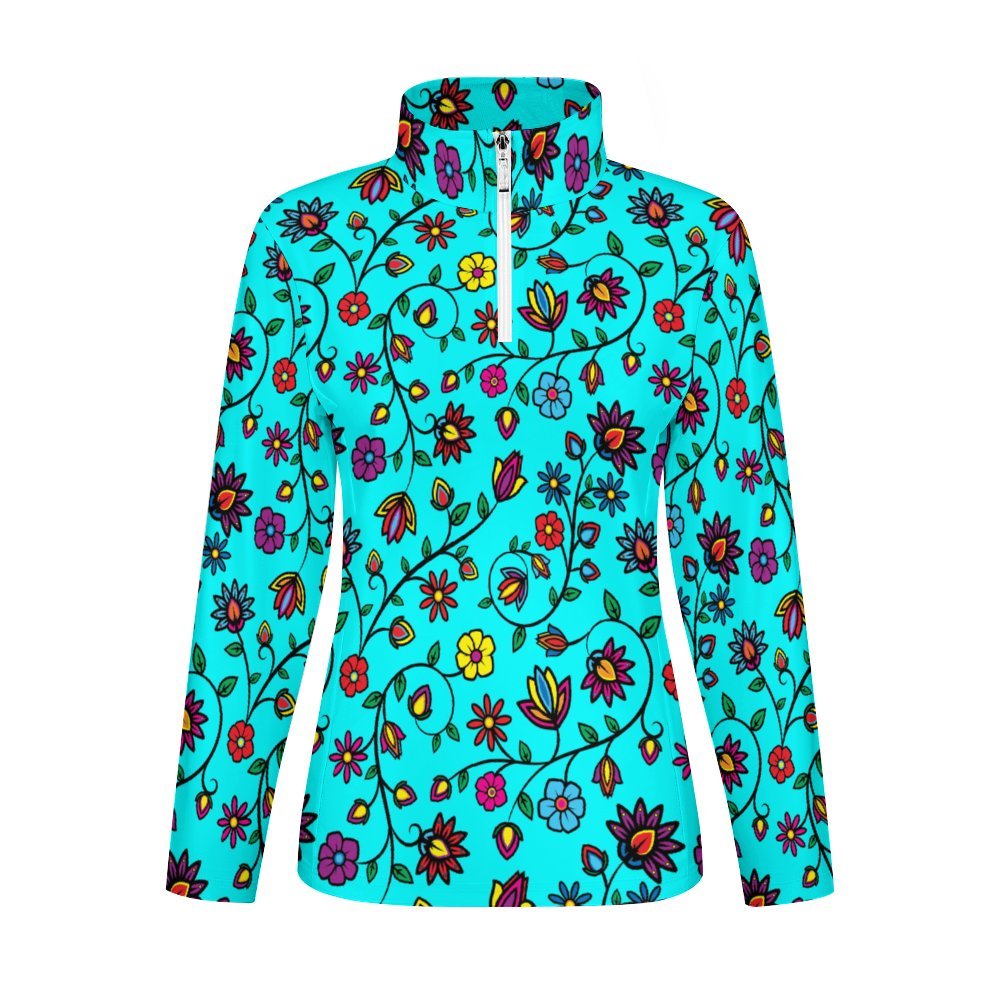 Nature_s Nexus Turquoise Long Sleeve Yoga Shirt