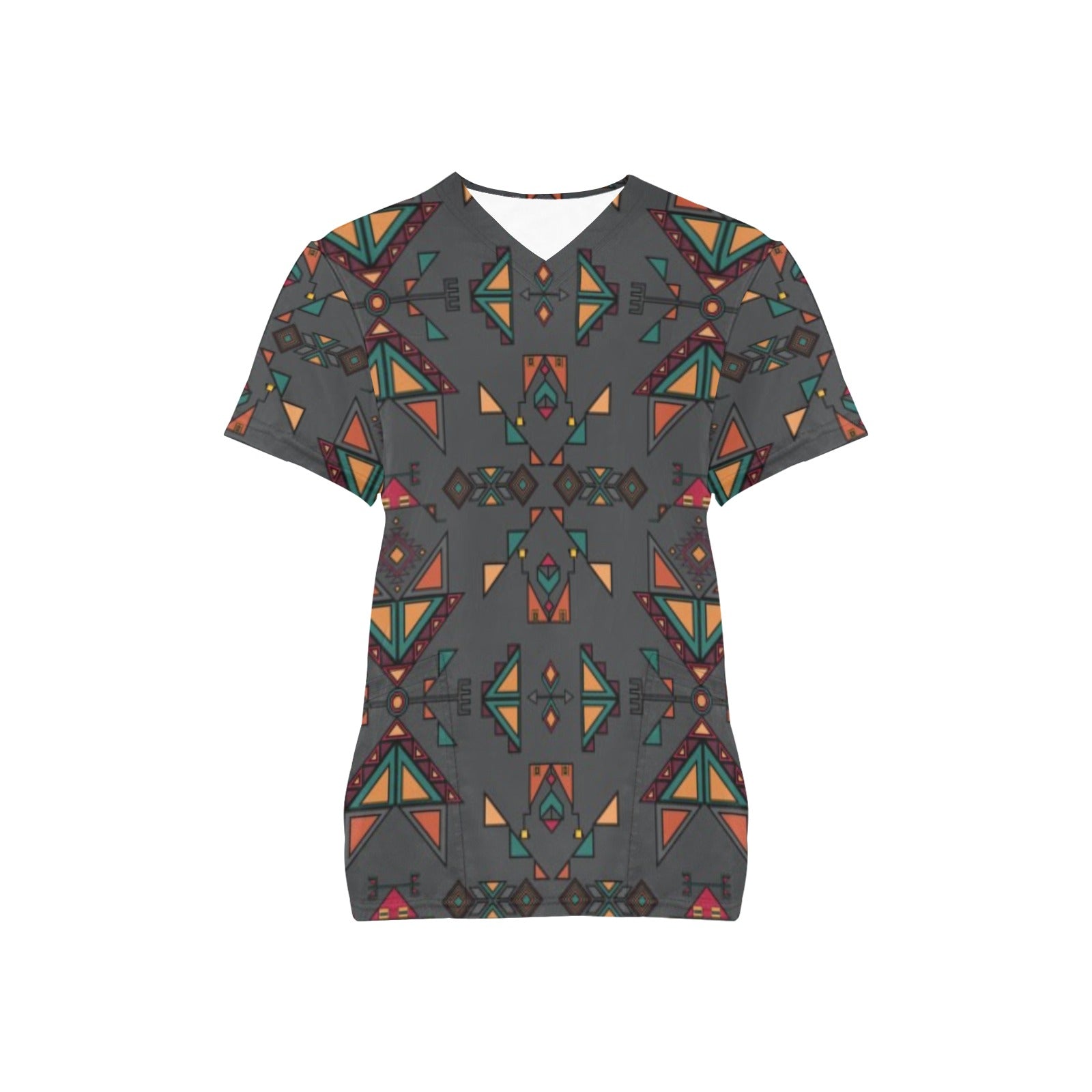 Arrow dawn Gray Scrub Top