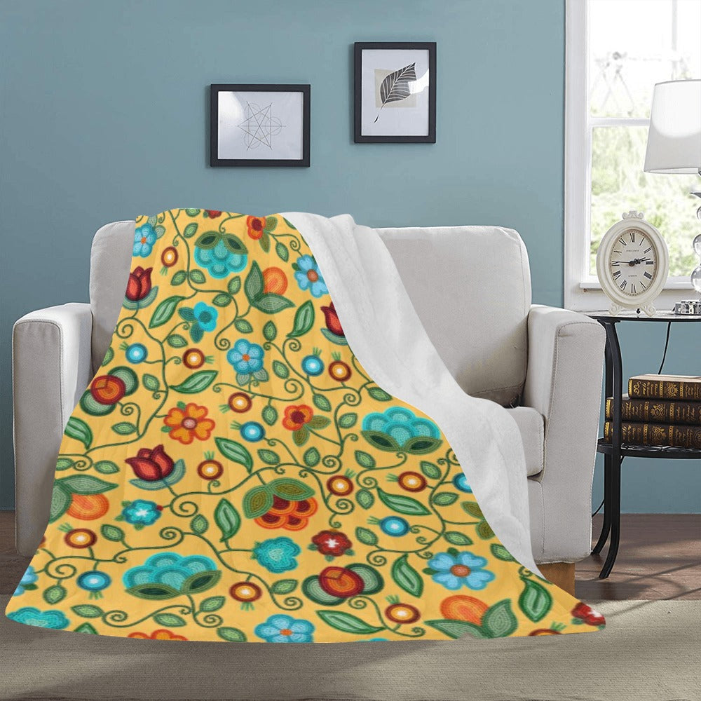 Prairie Fire Petals Honey Ultra-Soft Micro Fleece Blanket 60"x80"