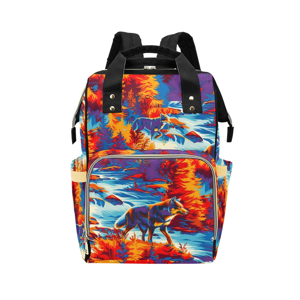 Hunting Wolves II Multi-Function Diaper Backpack/Diaper Bag