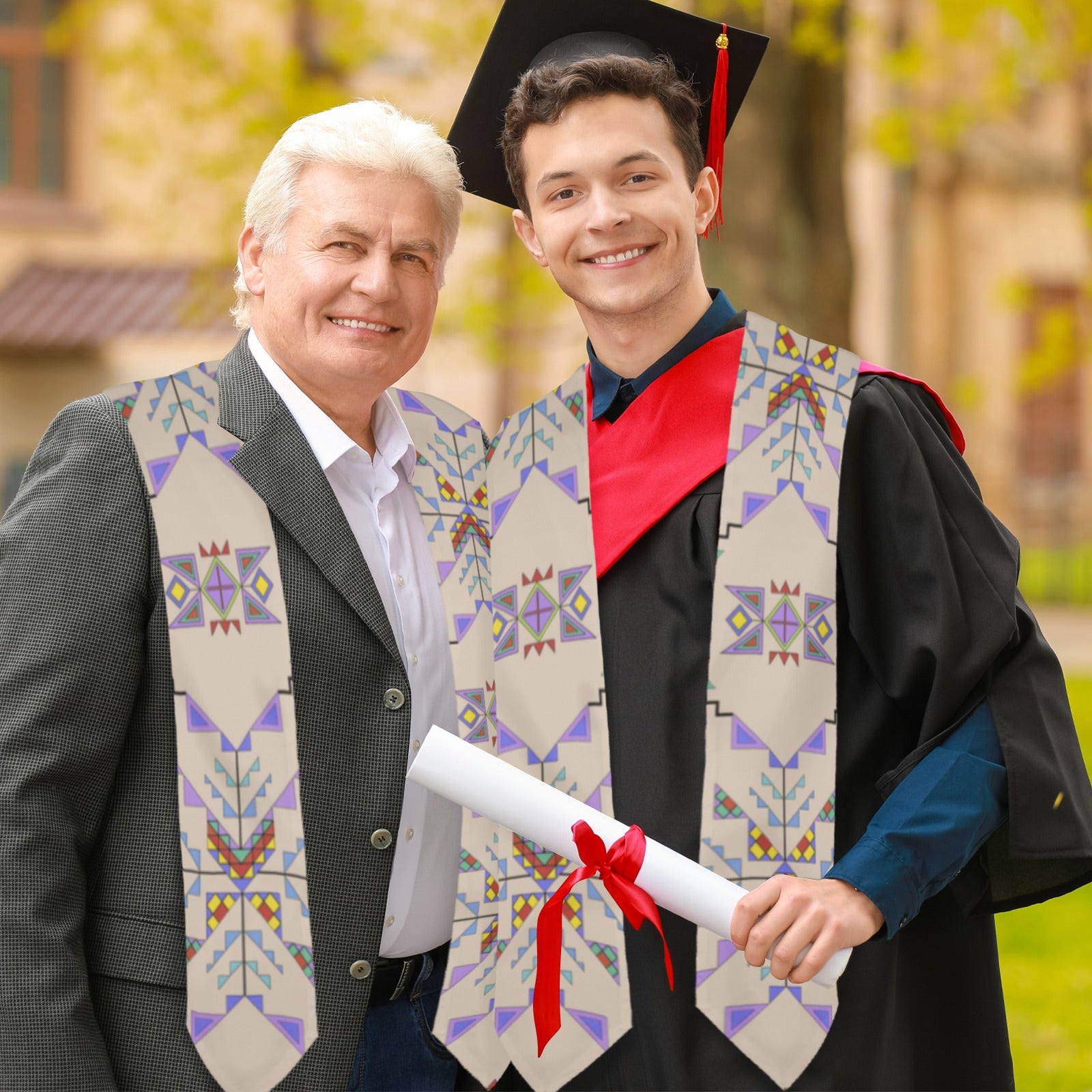 Buffalo Jump Hide Graduation Stole