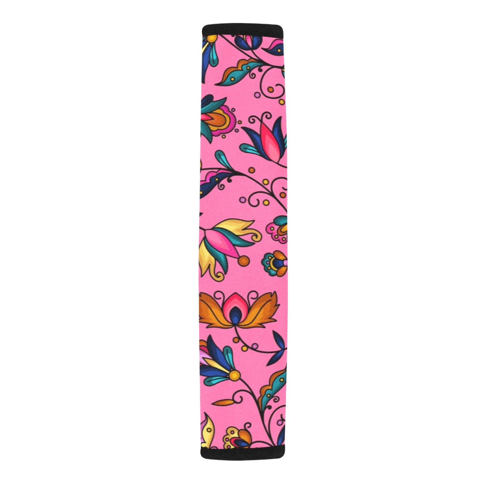 Copper Prairie Petals Pink Car Seat Belt Cover 7''x12.6'' (Pack of 2)