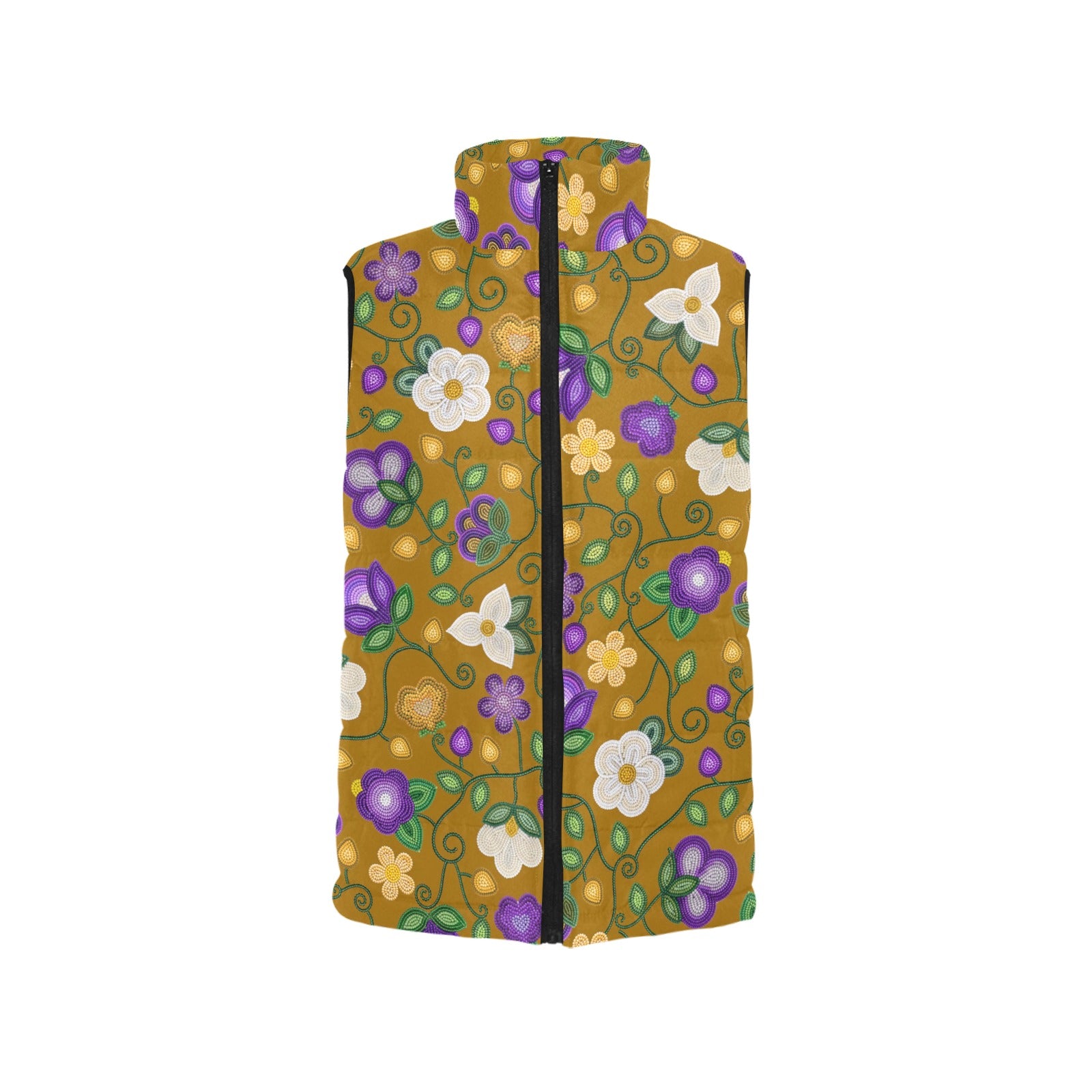 Midnight Moss Bloom Toffee Women's Padded Vest Jacket