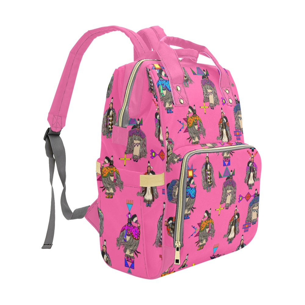 Women's Tradish Dancers Pink Multi-Function Diaper Backpack/Diaper Bag