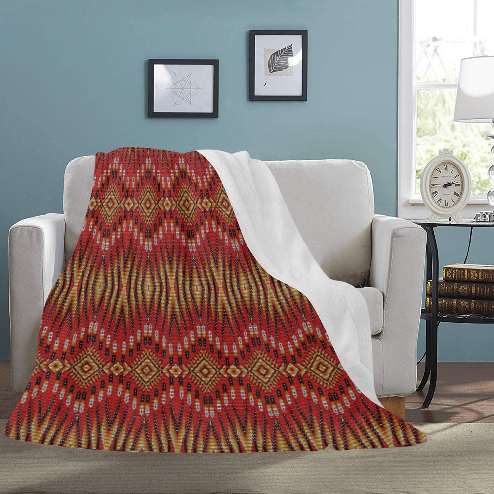 Fire Feather Red Ultra-Soft Micro Fleece Blanket 60"x80"