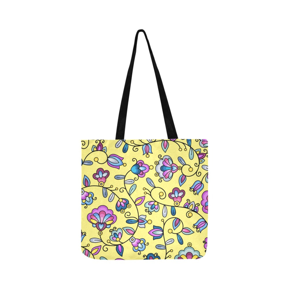 Autumn Bundle Blessing Yellow Reusable Shopping Bag (Two sides)