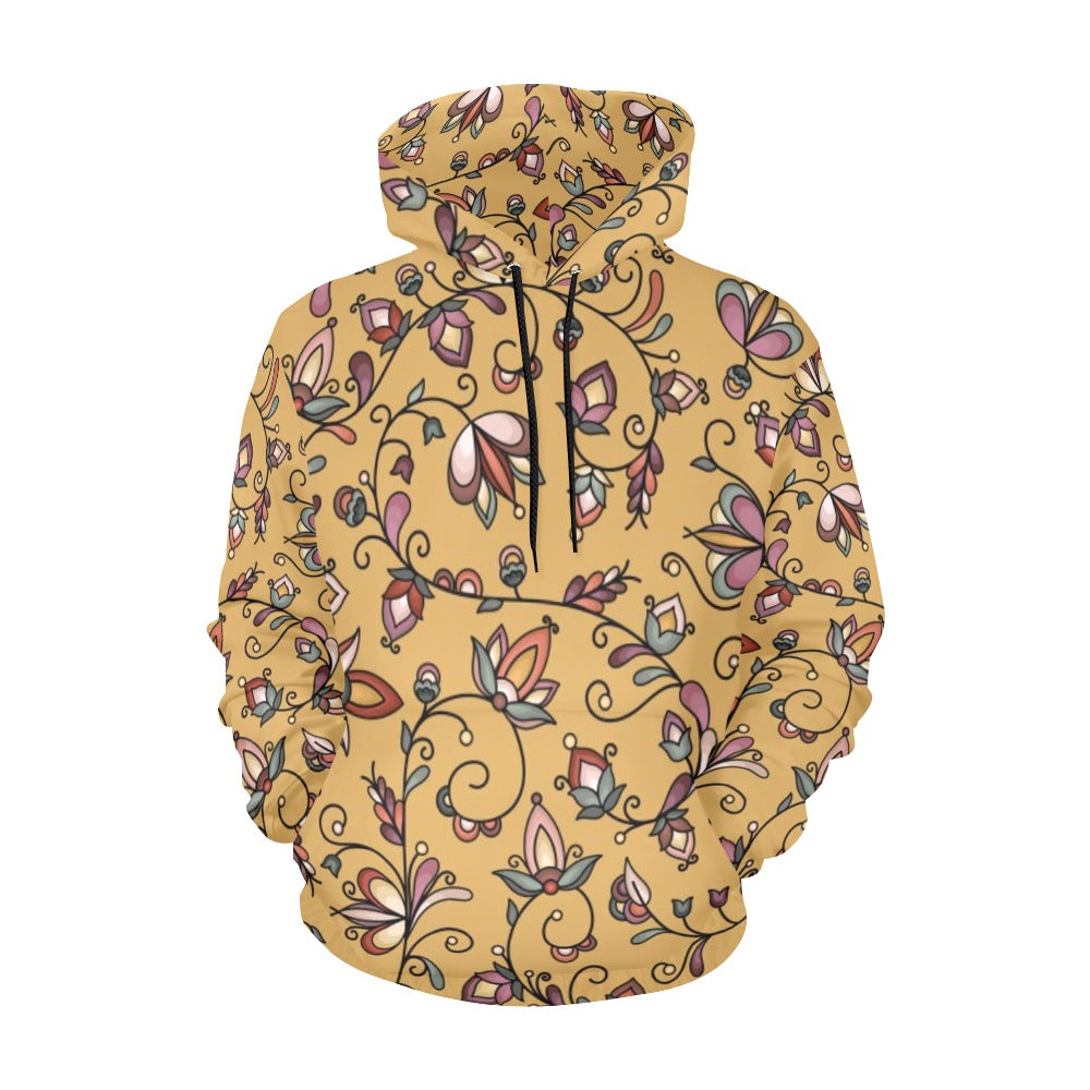 Burnt Sky Petals Gold Hoodie for Men (USA Size)