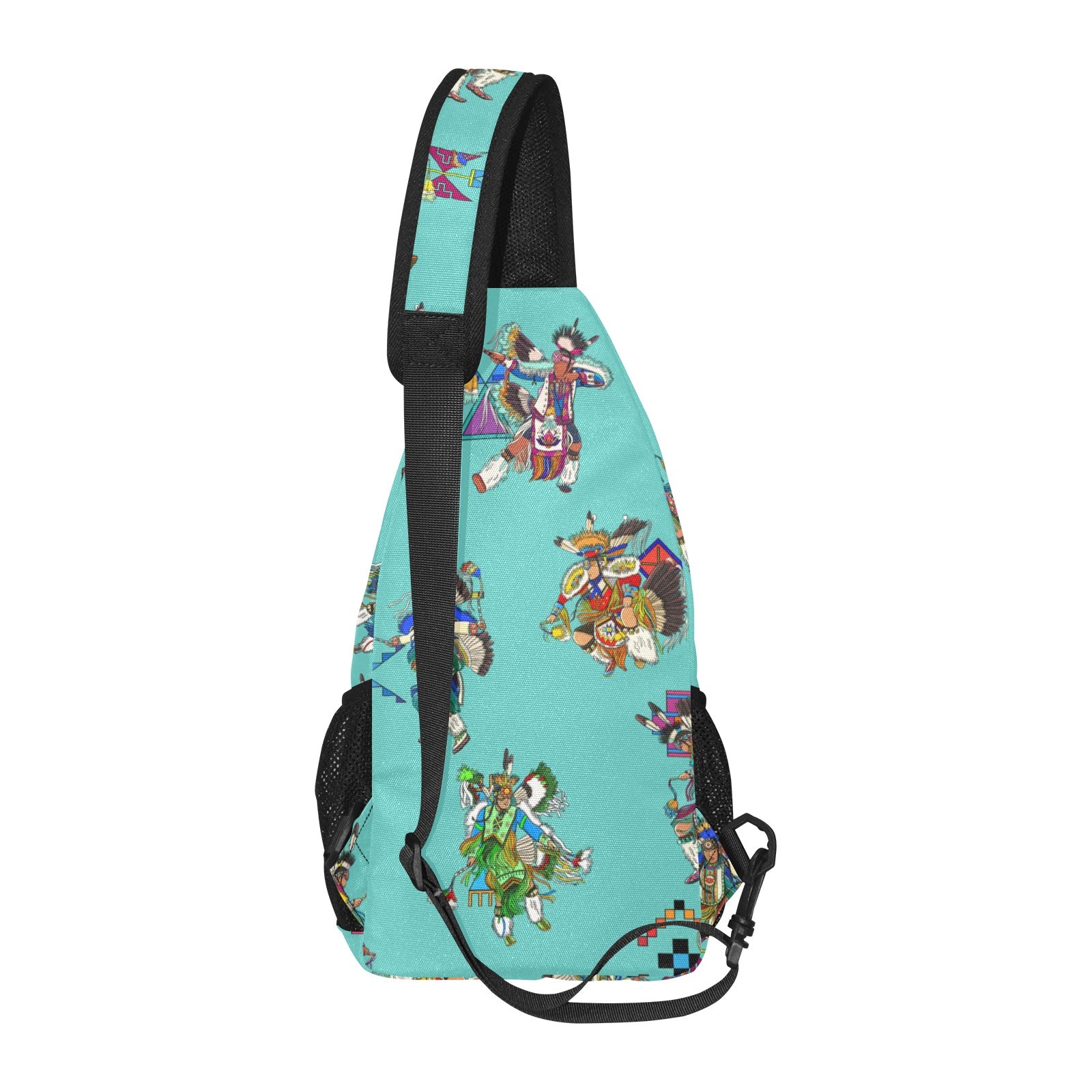 Men's Fancy Dancers Eggshell Blue Chest Bag
