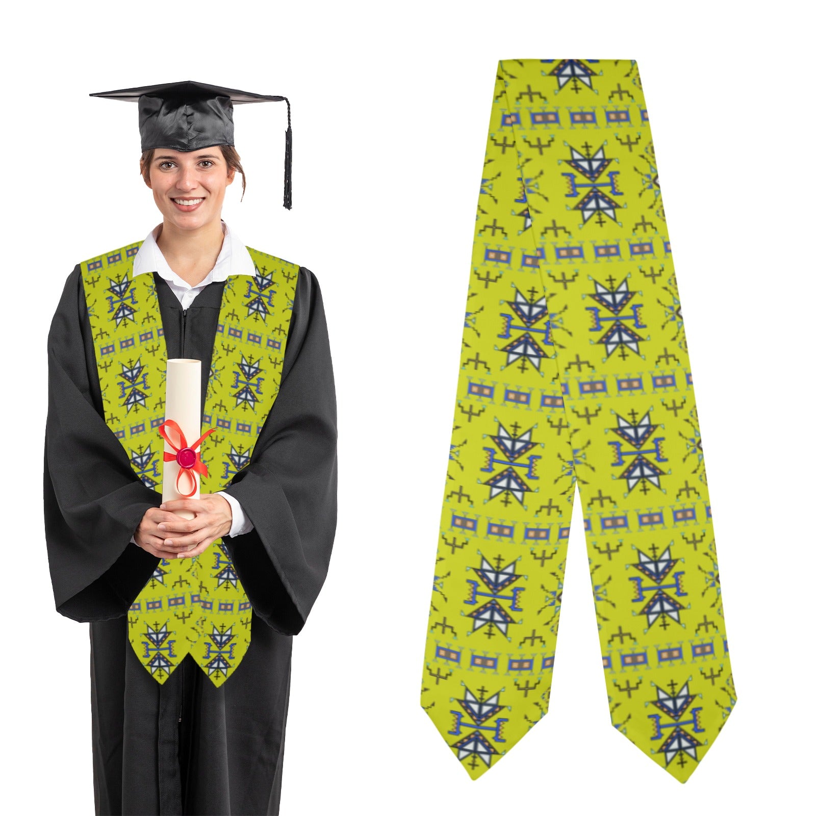 Eagle Strike Lime Graduation Stole