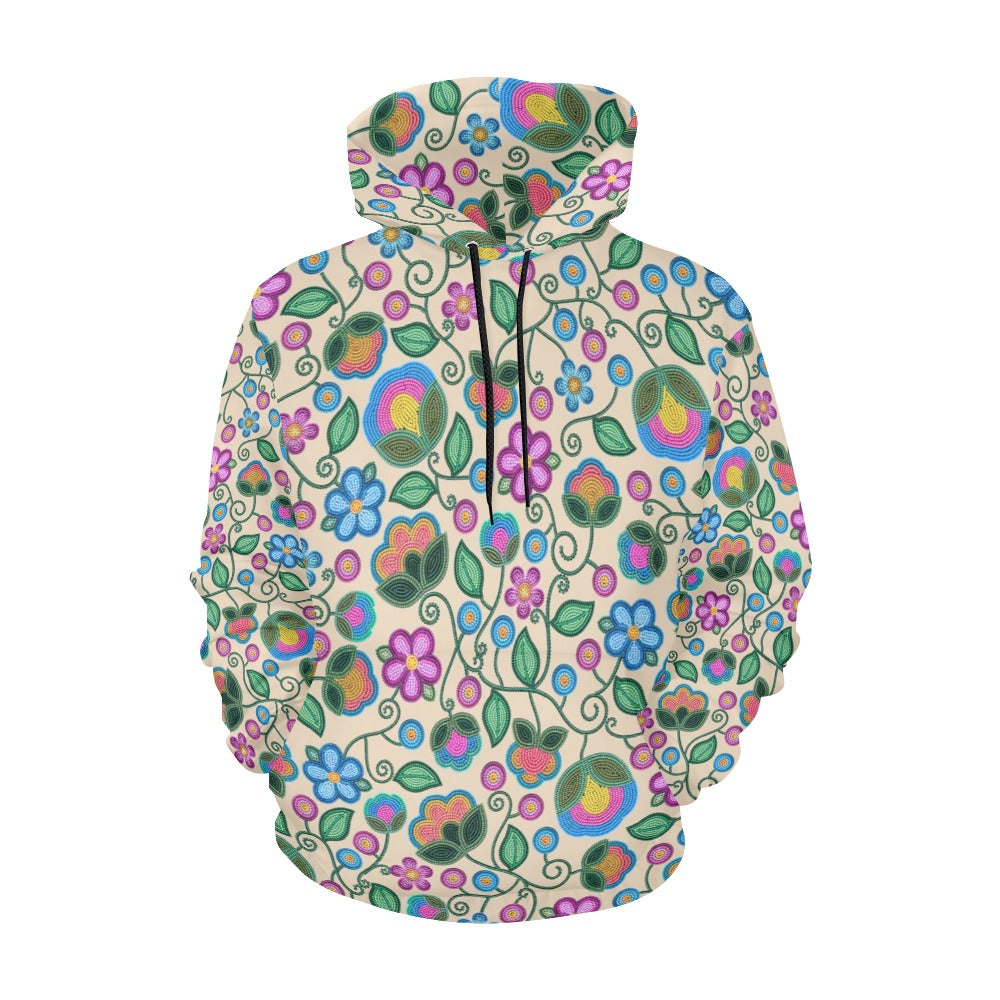 Turquoise Sunbeam Cream All Over Print Hoodie for Women (USA Size)