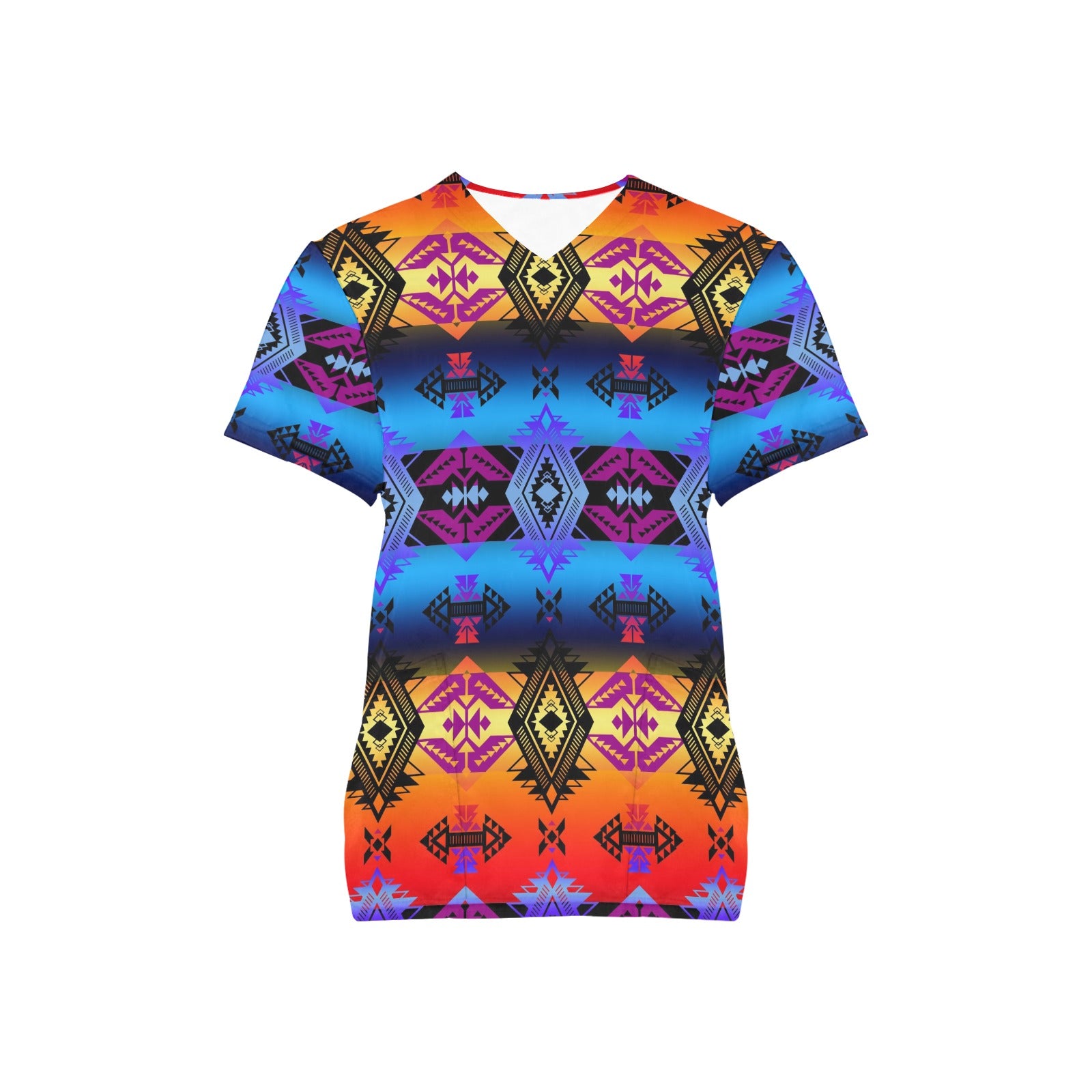 Sovereign Nation Sunset Scrub Top