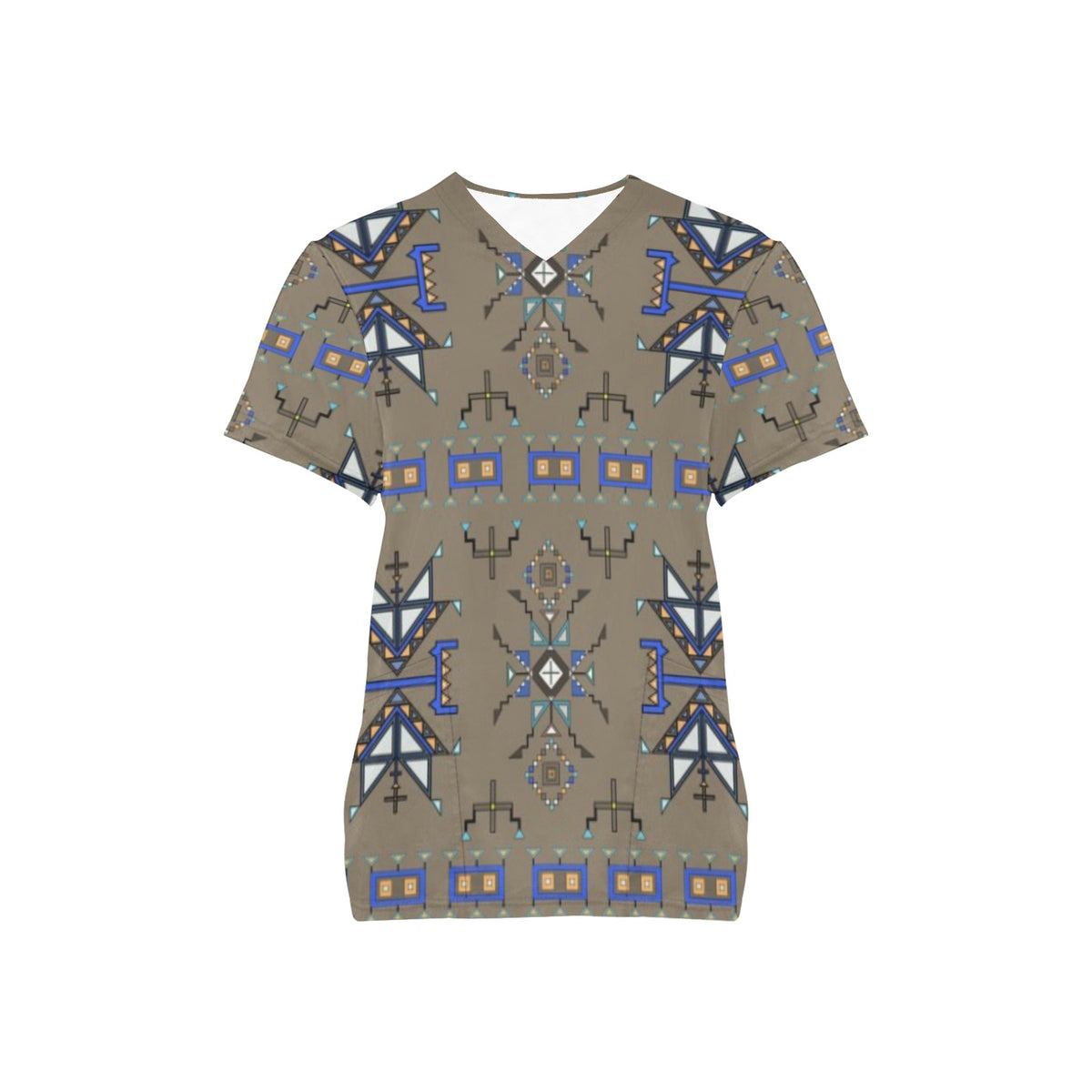 Eagle Strike Brown Scrub Top