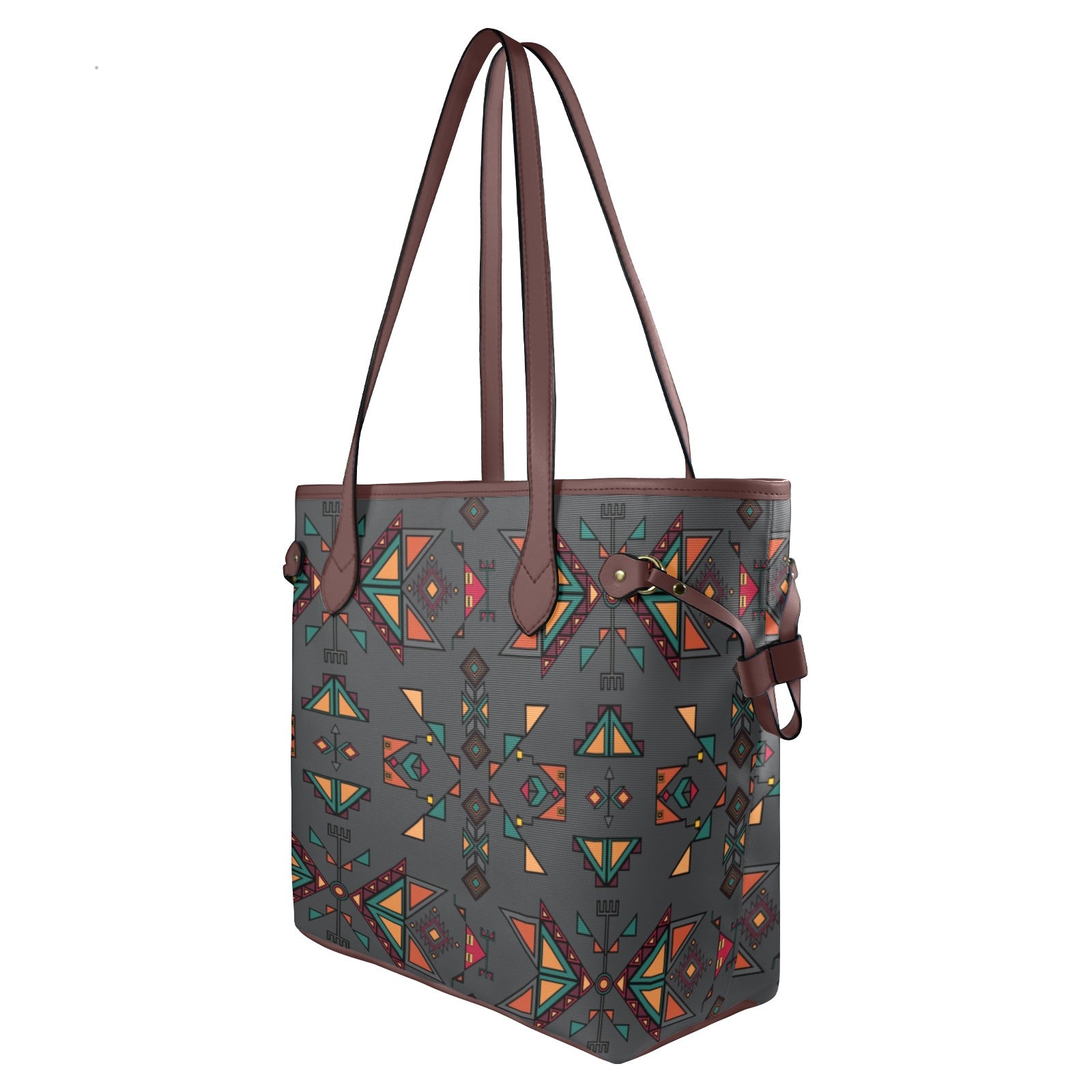 Arrow Dawn Gray Clover Canvas Tote Bag