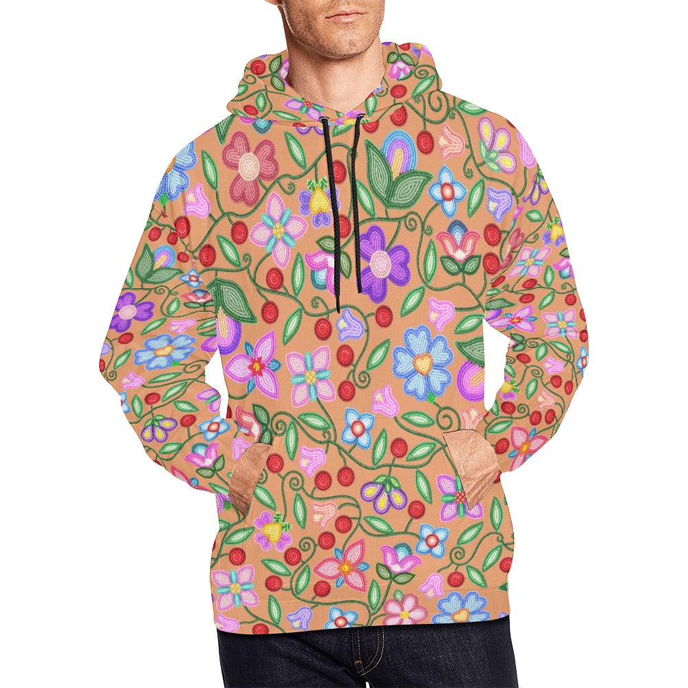 Petal Harmony Terracotta Hoodie for Men (USA Size)