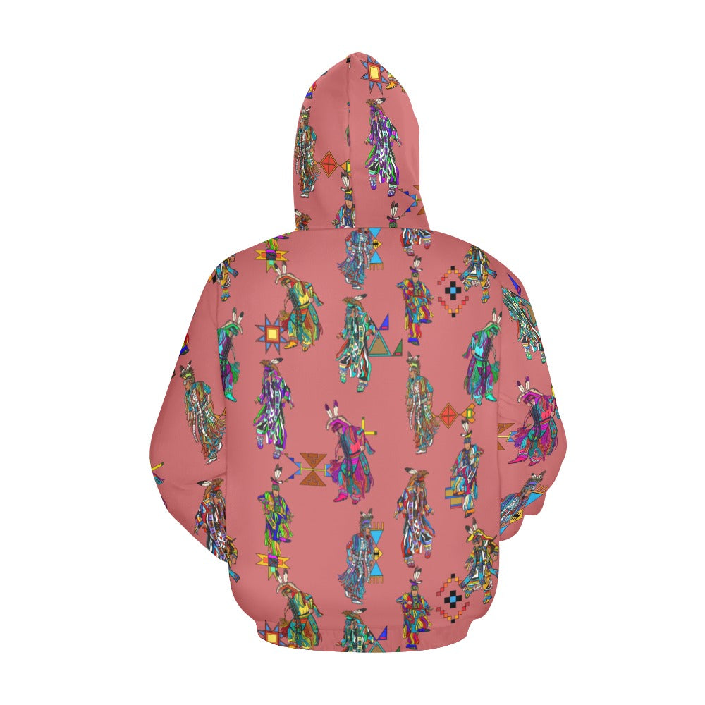 Men's Grass Dancers Terra Cotta Hoodie for Men (USA Size)
