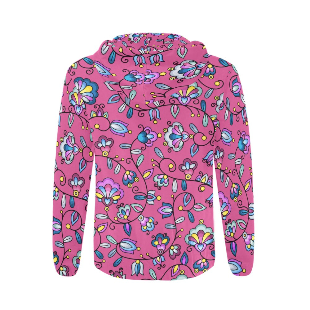 Autumn Bundle Blessing Pink Men's Zipper Hoodie