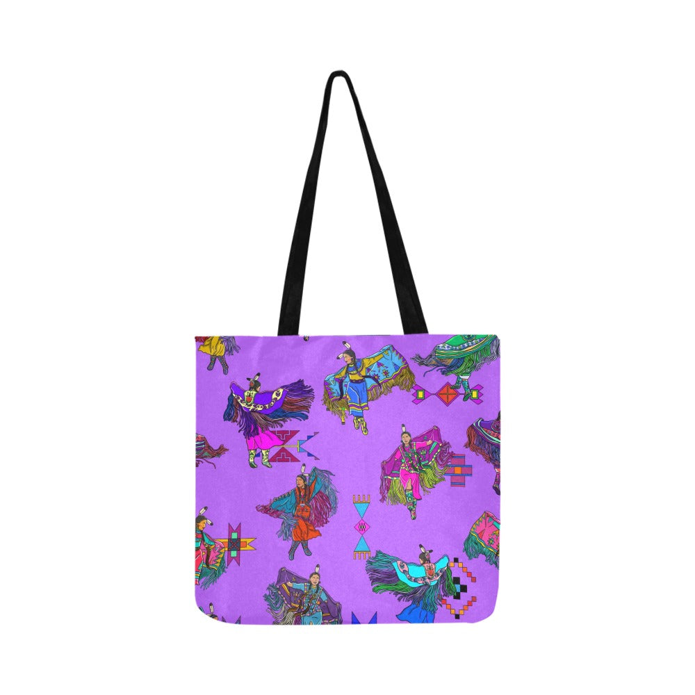 Women's Fancy Dancers Purple Reusable Shopping Bag (Two sides)