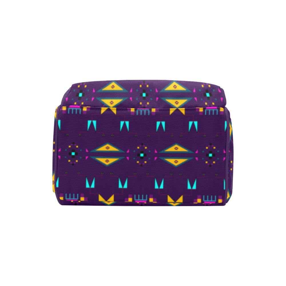 Rite of Passage Dark Purple Multi-Function Diaper Backpack/Diaper Bag