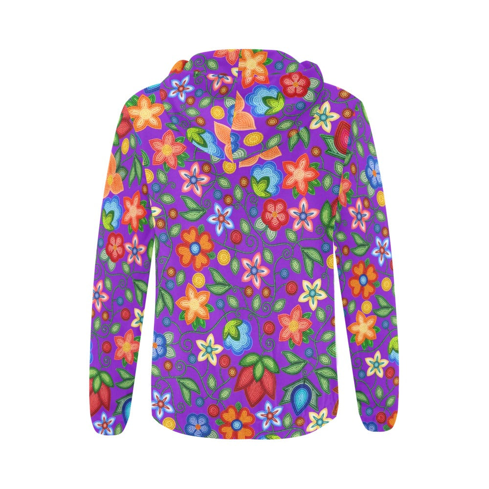 Morning Harmony Purple Full Zip Hoodie for Women