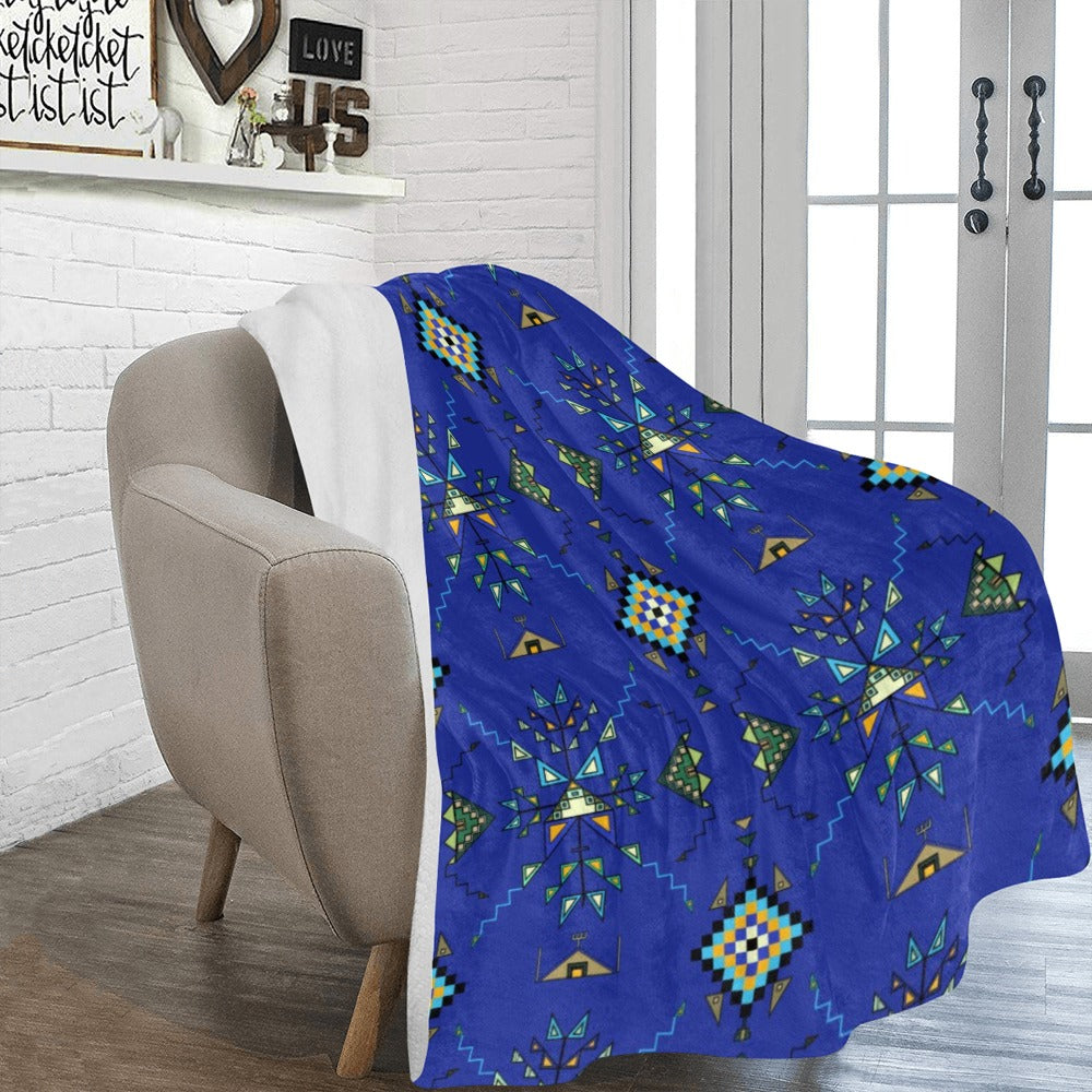 Bear Shield Dark Blue Ultra-Soft Micro Fleece Blanket 60"x80"