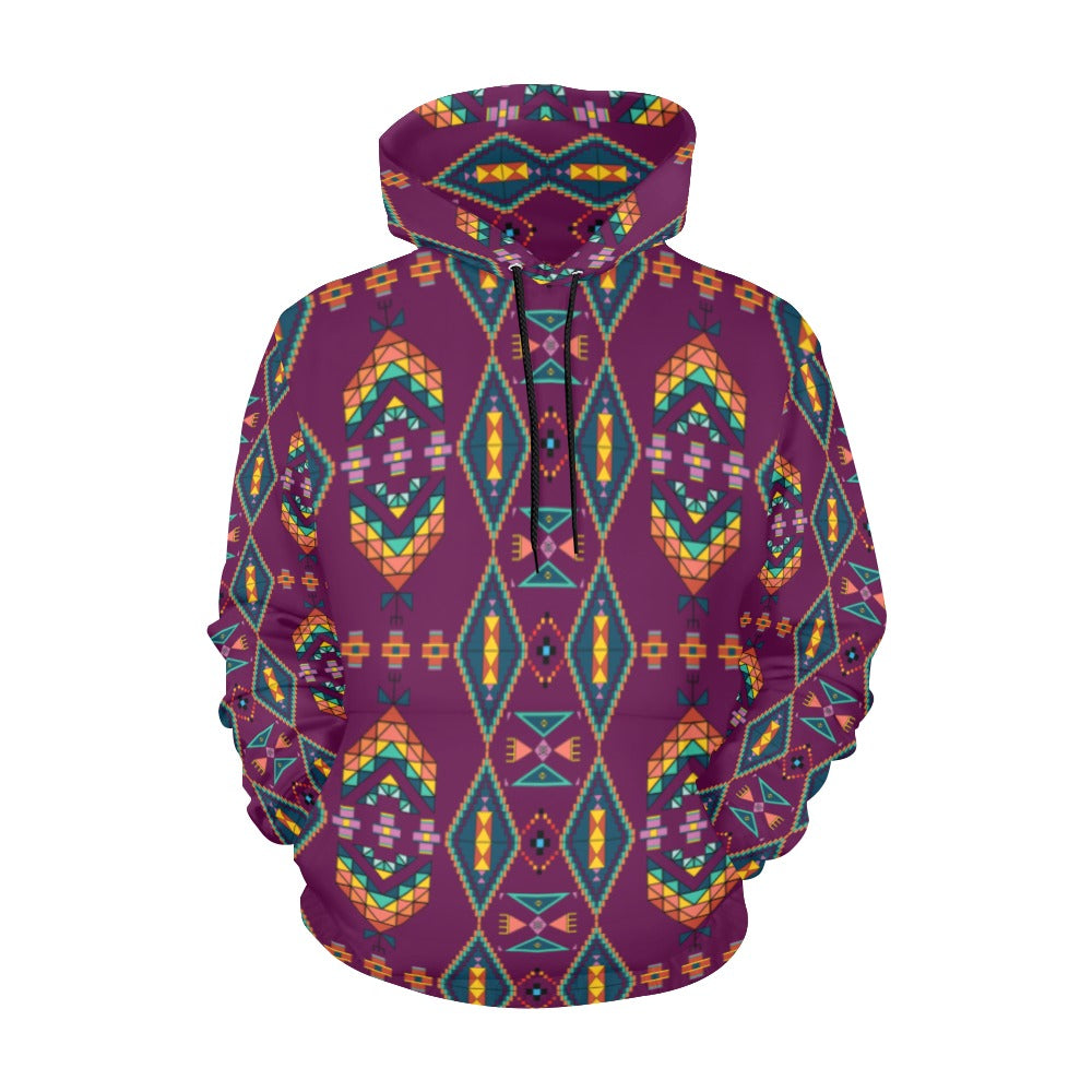 Travois Tipi Berry Hoodie for Women (USA Size)