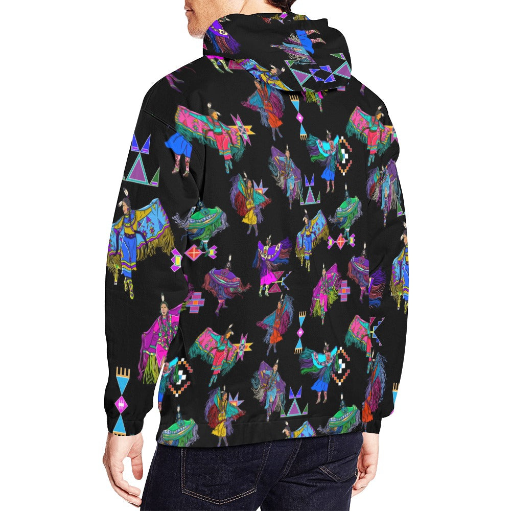Women's Fancy Dancers Black Hoodie for Men (USA Size)